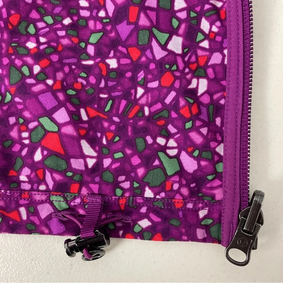 Lululemon Athletica Real Quick Jacket Women’s Reversible Violet Print Plum Sz 4 - Picture 7 of 13